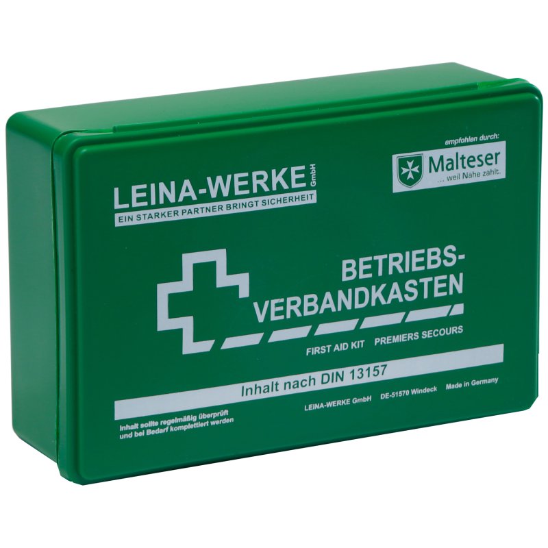 LEINA-WERKE verbandkist bedrijven, DIN 13157, groen, 255×166×80 mm